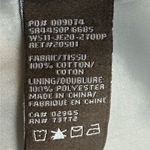 Jessica Petite lined 100% cotton blazer notch color button closure front pockets - Picture 9 of 10